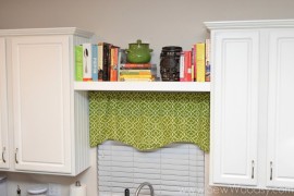 A floating shelf to store books and accessories
