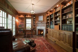 A perfect way to dress up the home office corner [Design: Doyle Coffin Architecture]