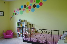 Adorable polka dot wall decal design for nursery