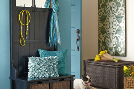 Alcott hall tree bench in rubbed black