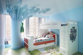 All you need is an Elsa wall mural complete the 'Frozen' look inside this bedroom