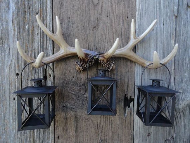 Antlers used to hold up lanterns