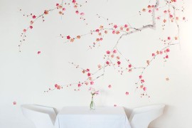 Cherry blossom wallpaper from de Gournay