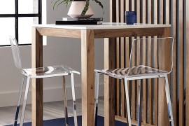 Clean-lined dining room from CB2