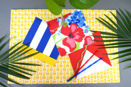 Colorful tropical napkins