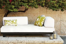 Comfy modern outdoor sofa from West Elm