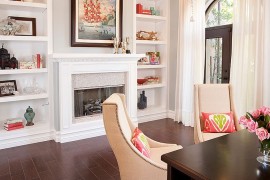 Decorate the space around the fireplace in style [Design: P. Scinta Designs]