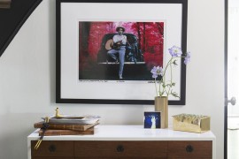 Entryway table with objets d'art