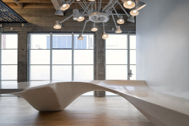 Giant Pixel reception desk