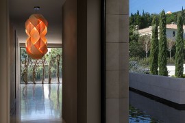 Gorgeous and curvy wooden pendant for LZF by Miguel Herranz