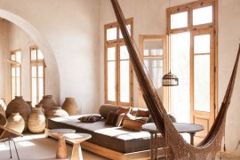 Hammock for the tranquil stone house