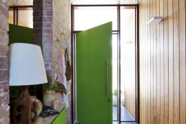 Handy ledge in a modern entryway