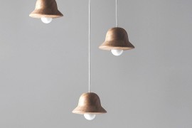 Hat Lamp in natural oak by Norm Architects