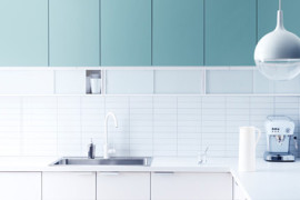 LED Vaster Light Fixture with Blue Background