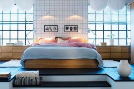 Lantern-style lighting, understated bed and exquisite cabinets create a tranquil personal haven