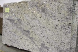 Large slab of white ice granite