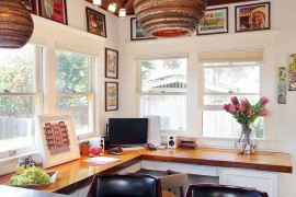 Lovely home office with smart organization and plenty of natural ventilation