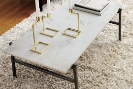 Marble slab coffee table from CB2