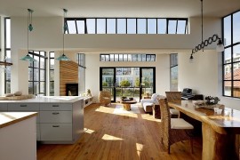 Modern Floating Home in San Francisco Large Open Living Area