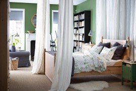 Modern couple's bedroom that brings together the individual choices of both him and her