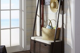 Morgan hall tree bench in Tuscan brown