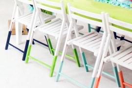 Paint-dipped chairs from Brit + Co.