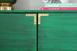 Painted green cabinet