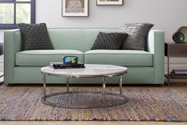 Round marble-top coffee table from CB2