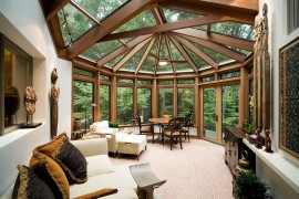 Showstopping sunroom design with Asian design influences