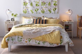 Simple way to siwtch the look of your bedroom with bedside tables and bedding