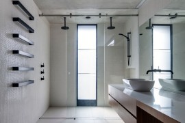 Sleek large floor tile