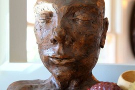 Statue from Jamaica in the dining room