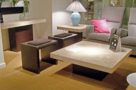 Stone cocktail table from Wasser's