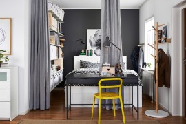 Turn that small nook into a dashing bedroom