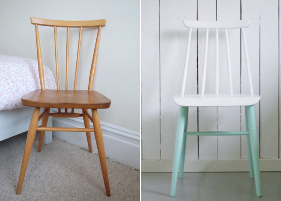 Two-tone painted chairs