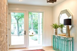 Unique narrow console table