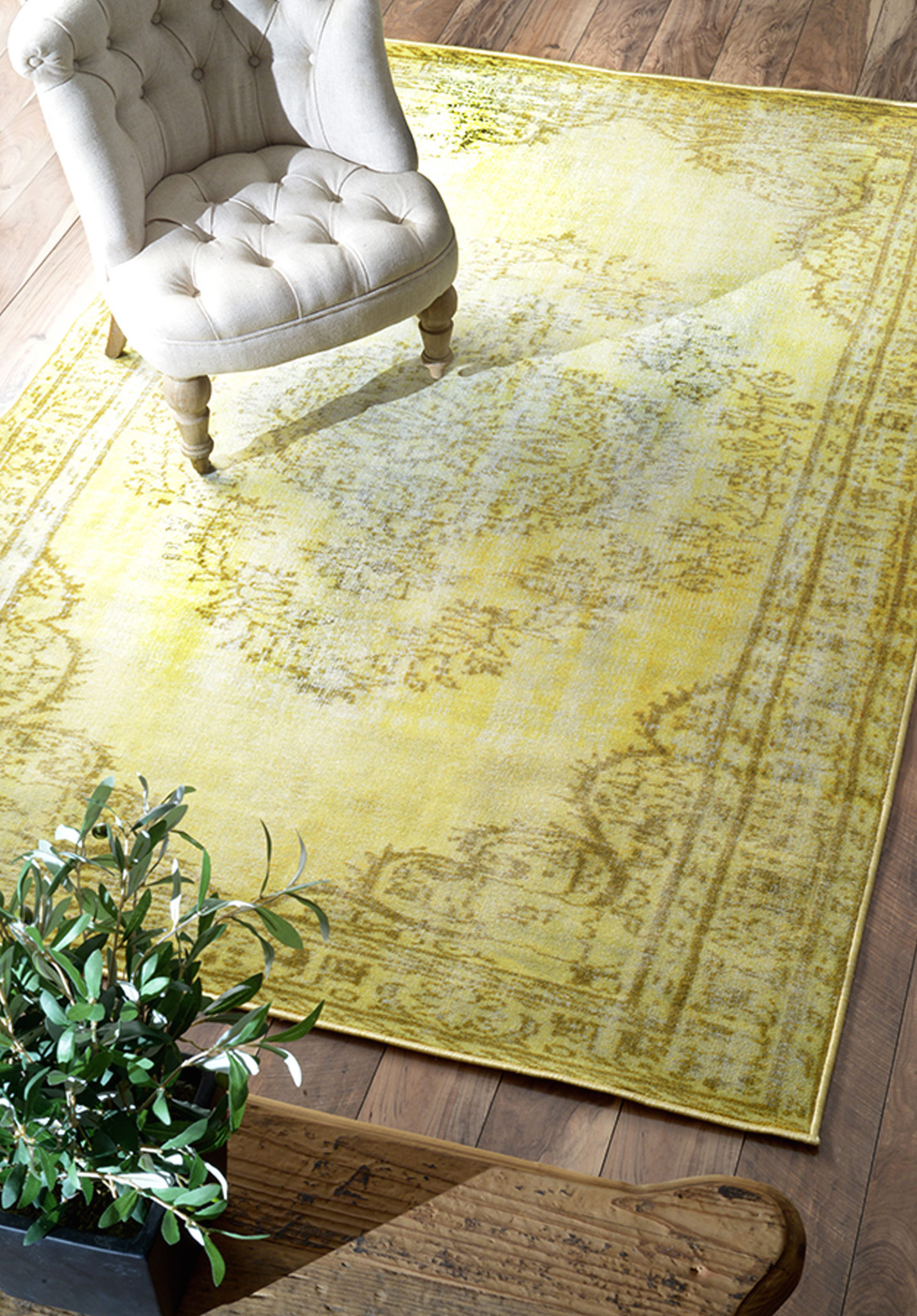Vintage yellow nuLOOM rug from Overstock