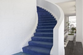 Weathered blue floor tile