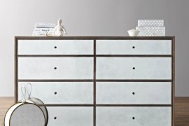 Wide mirrored dresser from RH Baby & Child