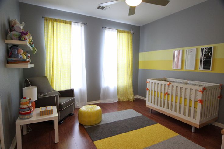 Yellow and gray nursery