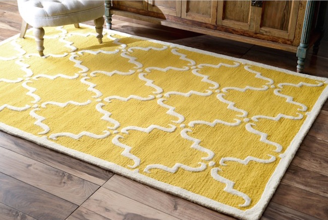 Yellow nuLOOM Luna Marrakesh Trellis wool rug from Overstock