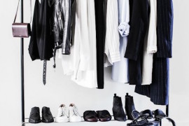 Beautiful black clothing rack for storage