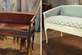 Old settee gets  complete, modern makeover