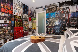 A wallpaper of posters for the trendy teen room