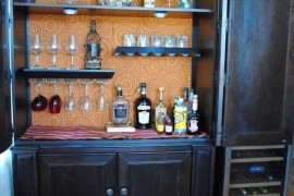 Armoire turned into a bar