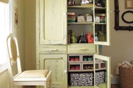 Armoire used to store jewelry, purses, and other fashion accessories