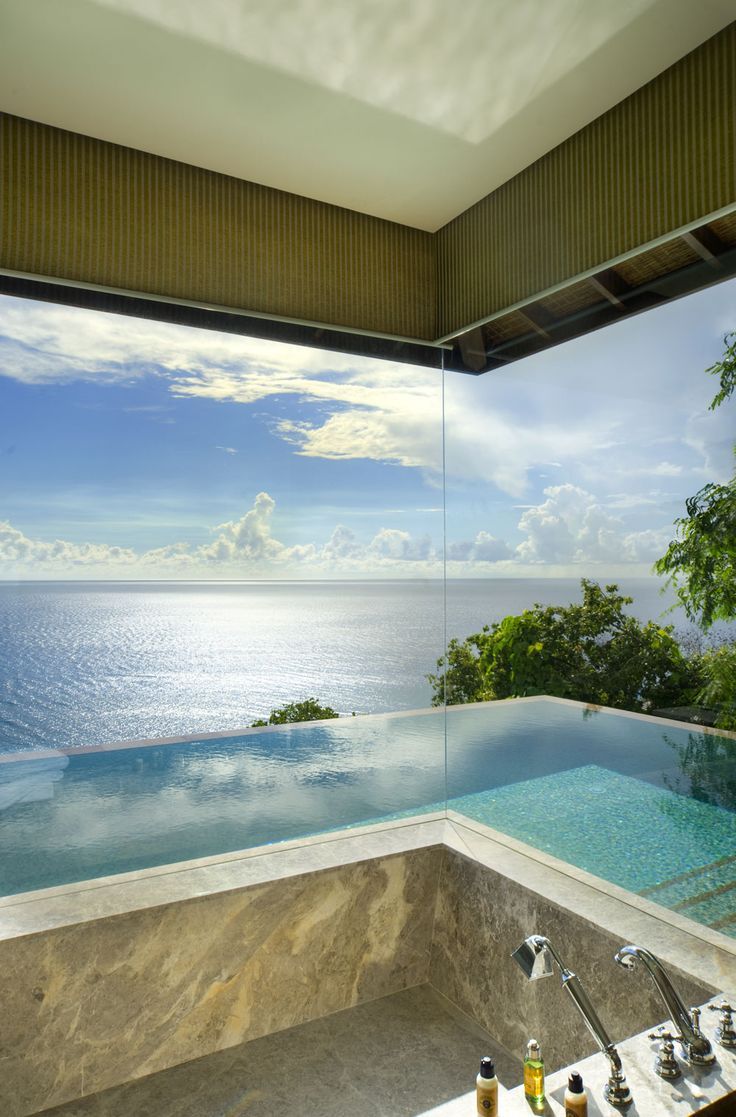 Bathroom from the Four Seasons Resort Seychelles