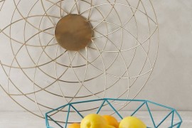 Blue wire basket from Anthropologie