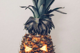 Carved fall pineapple