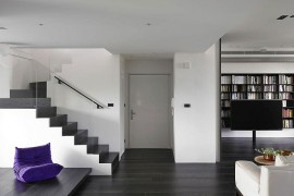 Contemporary renovation of a lovely family home with pops of color